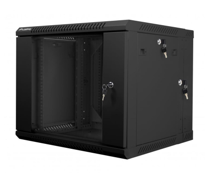 Szafa RACK Lanberg Wisząca 19" 9U 600x600mm dwusekcyjna (czarna)